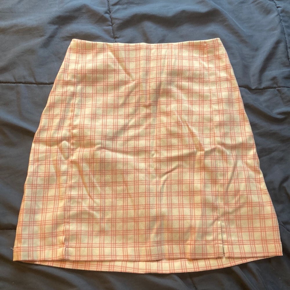PacSun John Galt  Pink Plaid Skirt